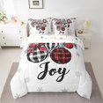 thumbnail image 2 of Homewish Xmas Buffalo Ball Bedding Comforter Set 7 Pieces for Kids, Kawaii Winter Snowflake Full Bedding Set, Merry Christmas Reversible Fitted Sheet Flat Sheet, Luxury Bedroom Decor, 2 of 7