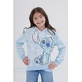 thumbnail image 6 of Disney Lilo & Stitch Little Girls' Fleece Pullover Hoodie Stitch Blue Cloud, 6 of 6
