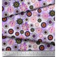 thumbnail image 2 of Soimoi Rayon Fabric Mandala Kaleidoscope Print Sewing Fabric Yard 42 Inch Wide, 2 of 3