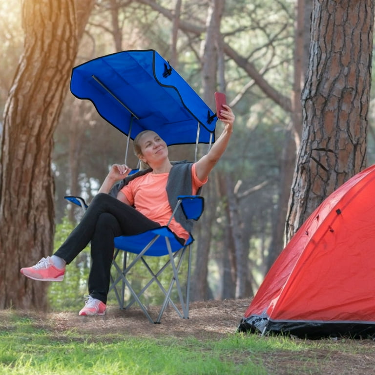 TeqHome Foldable Camping Chair Backpacking Canopy Chair TeqHome Foldable Camping Chair Backpacking Canopy Chair