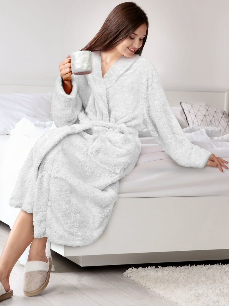 grey and white fluffy dressing gown Yours Women's Plus Size Grey Shawl Collar Fluffy Dressing Gown Size 26-28