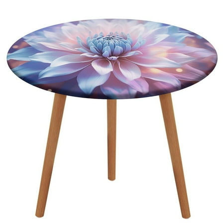 

Flower (63) Tablecloth Round Elastic Fitted Waterproof Table Cover Cloth for Dining Room Indoor Outdoor Decor