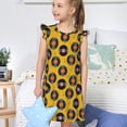 thumbnail image 4 of Balery Retro Vinyl Records Camisón de princesa para niñas, pijama de algodón con mangas abullonadas, suave y bonito.-Small, 4 of 6