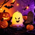 thumbnail image 4 of Halloween Ghost Lantern Flameless Candle - Safe Atmospheric Decor for Home Halloween Decor,White #2, 4 of 6