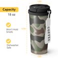 thumbnail image 6 of Camouflage 18oz Double Drinking Coffee Mug – Vacuum Insulated Stainless Steel Travel Cup with Leakproof Lid, 316 Steel Thermos Tumbler for Hot & Cold Beverages, 6 of 6