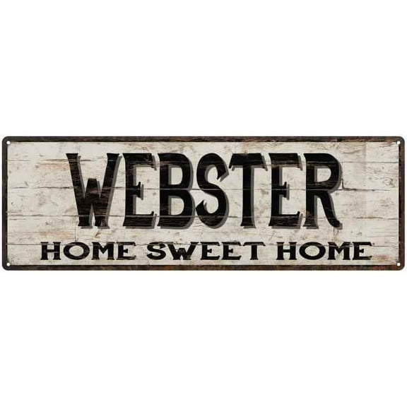 WEBSTER Rustic Home Sweet Home Sign Gift 6x18 Metal Decor 106180084418