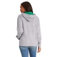 thumbnail image 2 of Unisex French Terry Pullover Hoodie - HTHR GRY/ KL GRN - 3XL Retired, 2 of 3