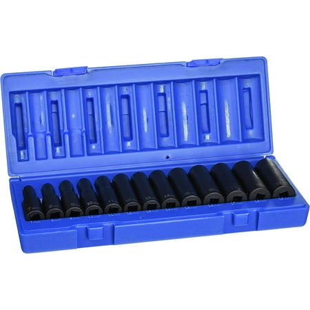 

POIUIjyd (1203MD) 3/8 Drive 13-Piece 12-Point Deep Metric Socket Set