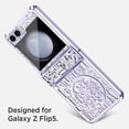 thumbnail image 2 of Clear Case Compatible for Samsung Galaxy Z Flip 5, Galaxy Z Flip 5 Case with Hinge Protection, Anti-Drop Ultra-Thin Girly Women Mechanical Legend Phone Case for Galaxy Z Flip 5 2023 (Purple), 2 of 14