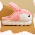 thumbnail image 6 of Odeerbi Toddler Boys Girls Cartoon Fuzzy Slippers Children's Winter Warm Rabbit Slippers Non Slip Home Cotton Plush Slippers Pink 3 Years, 6 of 9