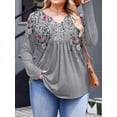 thumbnail image 5 of Weardear Womens Plus Size Long Sleeve Shirts V Neck Fall Tunic Tops for Dressy Casual, 5 of 5