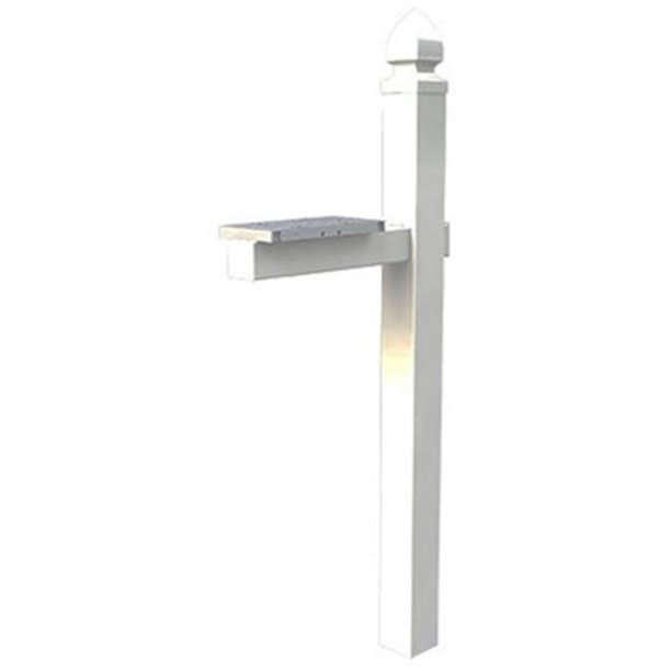 WP000W01 PVC Mailbox Classic Cross Arm Post, White