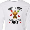 thumbnail image 4 of Inktastic Artist Just a Girl Who Loves Art Long Sleeve Youth T-Shirt, 4 of 5