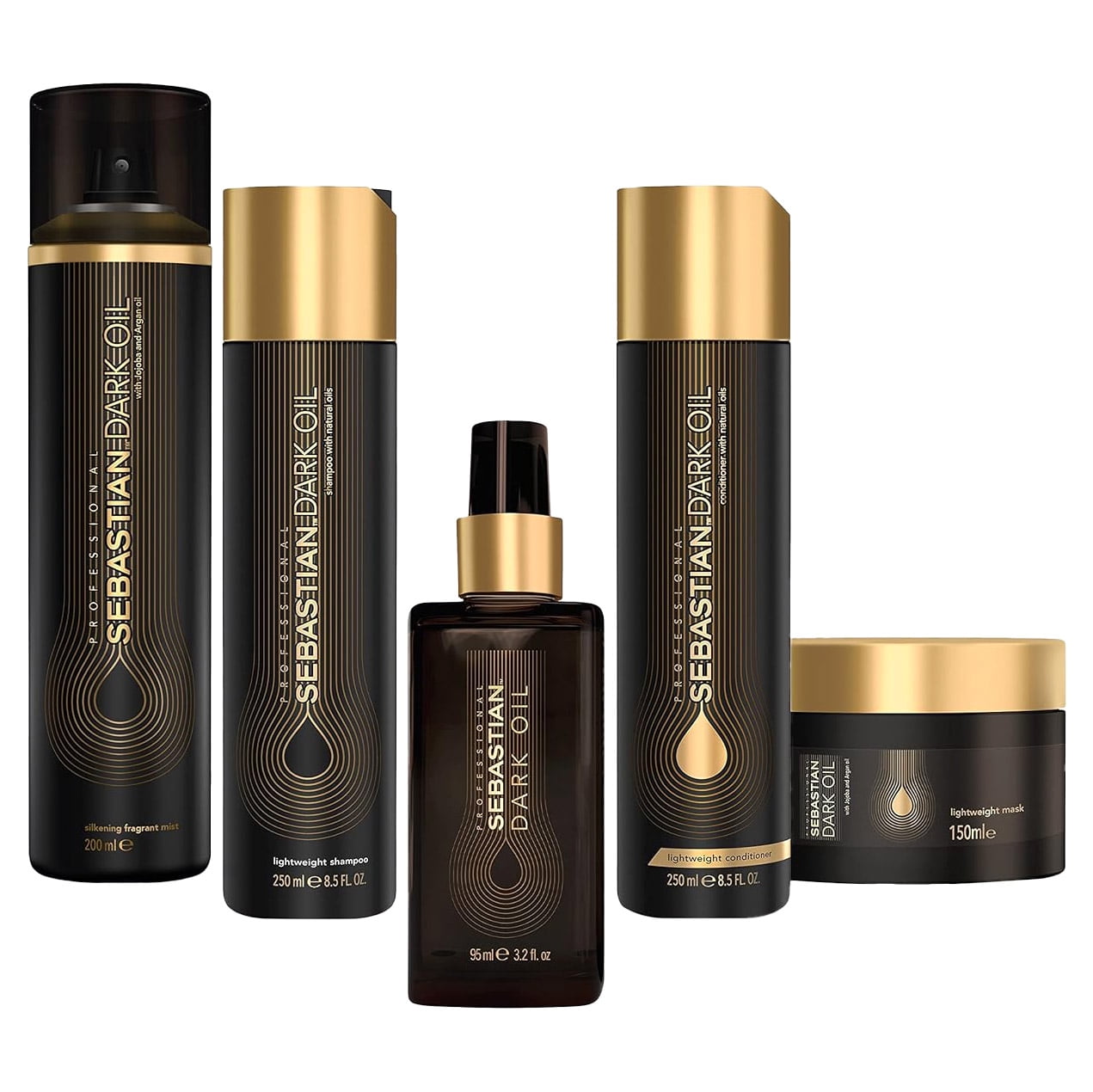 Sebastian Professional Dark Oil Lightweight Mask, with Jojoba and Argan Oils, 5.1 Oz.
