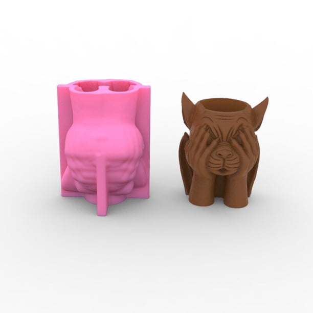 Little Demon Silicone Mold for Handmade Desktop Decoration Gypsum Epoxy Resin Devil Pen Holder Mold Flower Pot Silicone MouldEye DemonUnited States He Qiyong unisex