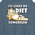 thumbnail image 3 of Garfield - Start My Diet Tomorrow - Women's Racerback Tank Top, 3 of 5