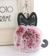 thumbnail image 5 of Ayprnig Keychains For Backpacks Keychain Charms Car Keychain For Women 8CM Cute Cat Keychain Pendant Women Key Ring Holder Pompoms Key Chains Plush Keychain Pom Pom Keychain, 5 of 8