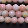 thumbnail image 2 of Angelstones Natural American Pink Queen Conch Shell 6mm Round Beads Stretch Bracelet 6.5" Unisex, 2 of 2
