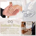 thumbnail image 6 of Suplight Silver Infinity Knot Rings, Engagement Wedding Cubic Zirconia Infinity Band Rings for Women, 6 of 10