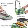 thumbnail image 4 of Placemats 1 Pack, Farmhouse Checkered Woven Placemat, Linen Place Mats for Kitchen/Dining Tables, St.Patrick's Day Vintage Plaid Washable Table Mats for Party, 4 of 8