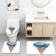 thumbnail image 1 of ABPHQTO Tierra de helado se derrite el concepto 3D del calentamiento global Juego de alfombras de baño de 3 piezas Alfombra de baño Alfombra de contorno y tapa de inodoro, 1 of 2