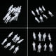thumbnail image 5 of 10 piezas Mini figuras de personas blancas modelos realistas decoración de caja de arena de bricolaje adorno de hombre pequeño para casa de muñecas de paisaje en miniatura (1: 75 27 mm), 5 of 6