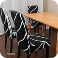 thumbnail image 3 of Chair Covers for Dining Chairs Set of 4,Geometric Stretch Dining Room Chair Cover Kitchen Parsons Chair Slipcovers (Pack of 4, Geometric), 3 of 6