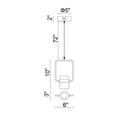 thumbnail image 4 of 1147P6-1-101 CWI Lighting Moxie - 6W LED Down Mini Pendant-10 Inches Tall and 3 Inches Wide, 4 of 6