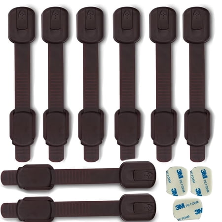 Child Safety Cabinet Locks for Baby Proof,Child Proof Safety Locks for Cabinets,Drawers,Cupboard,Oven,Fridge,12Packs BLACK Locks