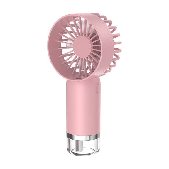 Pink Portable Usb Handheld Misting Fan Mini Ice Cream Style 3 Speed Silent Spray Fan 500Mah 5W