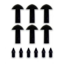 Stop & Go 275 Mini Plugger Refill Kit with 6 Mushroom Plugs and Cone Tips for Punctures and Flats on Bicycle and E-Bike Tubeless Tires, 5/8" Length x 3/16" Shaft Diameter