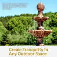 thumbnail image 3 of Sunnydaze Tiered Ball Traditional Resin 4-Tier Outdoor Water Fountain, 3 of 17