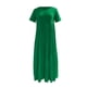 thumbnail image 4 of Vestido largo suelto de moda de verano para mujer, vestido largo de playa con capas asimétricas de cuello redondo y manga corta Fridja bnh3487, 4 of 5