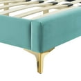 thumbnail image 5 of Modway Peyton Performance Velvet Full Platform Bed in Mint, 5 of 10