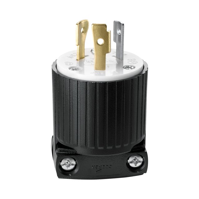 EATON L520P Enchufe eléctrico con cerradura 125 V 20 A 2 P 3 W Blanco y negro