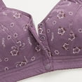 thumbnail image 2 of DJskiyers Older Women Front Closure Bras Soft Cotton Bralette Padded Everyday Bra Wide Back Sleep Bra, 2 of 5
