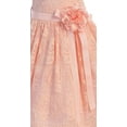 thumbnail image 3 of Flower Girl Dress Curly V-Neck Rose Embroidery AllOver for Little Girl Blush 8 JKS.2066, 3 of 4