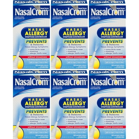 6 Pack - NasalCrom Nasal Allergy Symptom Controller Spray - 0.44oz Each