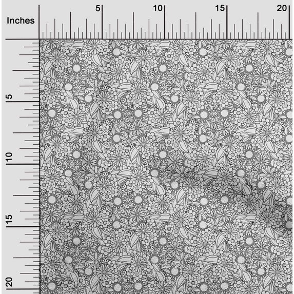 oneOone Viscose Jersey Black Fabric Flower Artistic Sewing Fabric By The Yard Printed Diy Clothing Sewing Supplies 60 Inch Wide