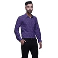 thumbnail image 2 of BESTMAN Chemises Formelles en Coton pour Hommes, Coupe Ajustée, Manches Longues Imprimées, 2 of 5