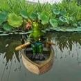 thumbnail image 3 of Adorno de resina con forma de animal, adorno flotante para balsa de agua, para patio, jardín al aire libre Ranas, 3 of 9