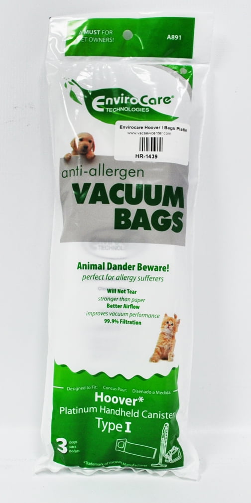Envirocare Hoover Type I Vacuum Bags for Platinum Hand Held