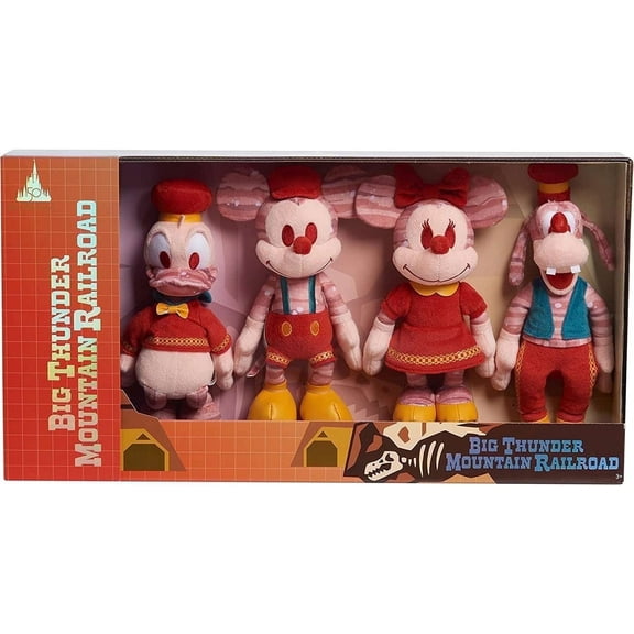 Disney Big Thunder Mountain Donald, Mickey, Minnie & Goofy Plush.