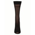 thumbnail image 2 of MeMoi 3 Pair Women's Sheer Dot and Opaque Solid Trouser Socks - Womens - Female, One Size, Black-Black-Black, 2 of 4