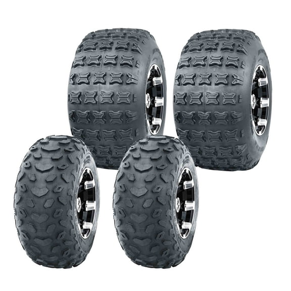 Set 4 WANDA ATV Go Kart tires 145/70-6 145X70X6 & 18X9.5-8 18X9.5X8 4PR