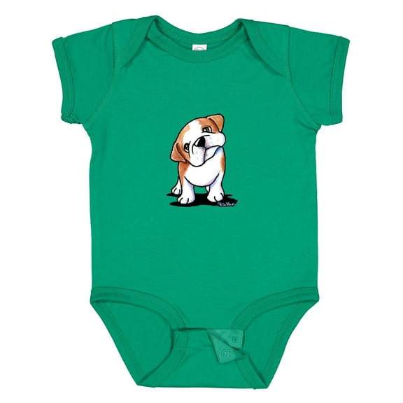 Inktastic Kiniart Bulldog Puppy Boys or Girls Baby Bodysuit