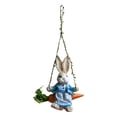 thumbnail image 2 of Colgante Conejo de Pascua Macarena Tejido de Paja figura de colección escultura arte columpio decoración Colgante, 2 of 8