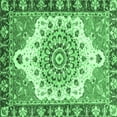 thumbnail image 1 of Ahgly Company Indoor Square Abstract Emerald Green Modern Area Rugs, 3' Square, 1 of 4