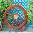 thumbnail image 6 of Nagina International Polished Nautical Premium Solid Wood Handcrafted Pirate Ship Wheel (42 Inches), 6 of 6