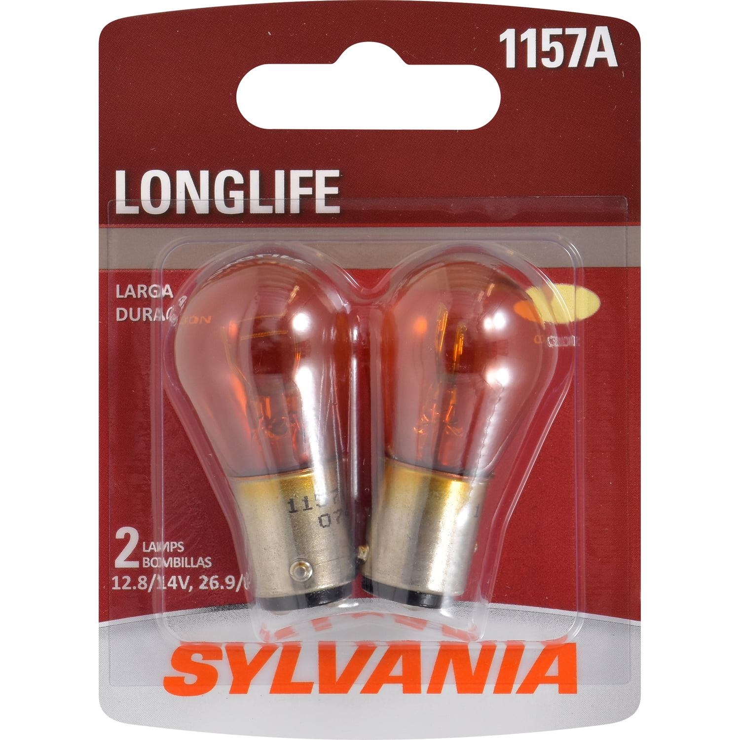 Sylvania 1157A Long Life Automotive Mini Bulb, Pack of 2.